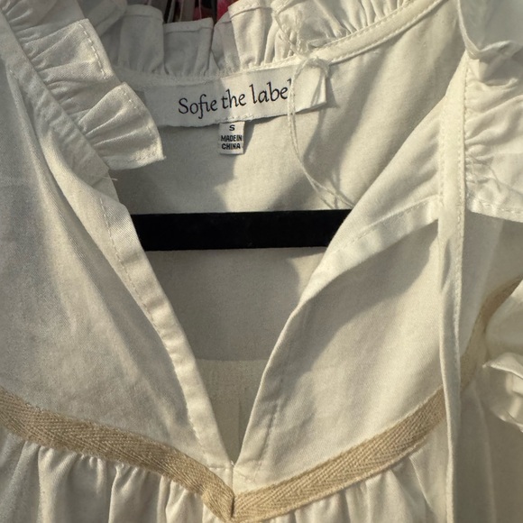 Women's Cream Ruffle Tiered Maxi Dress - Picture 4 of 4